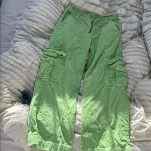 Lime Green Brandy Melville Corduroy Pants